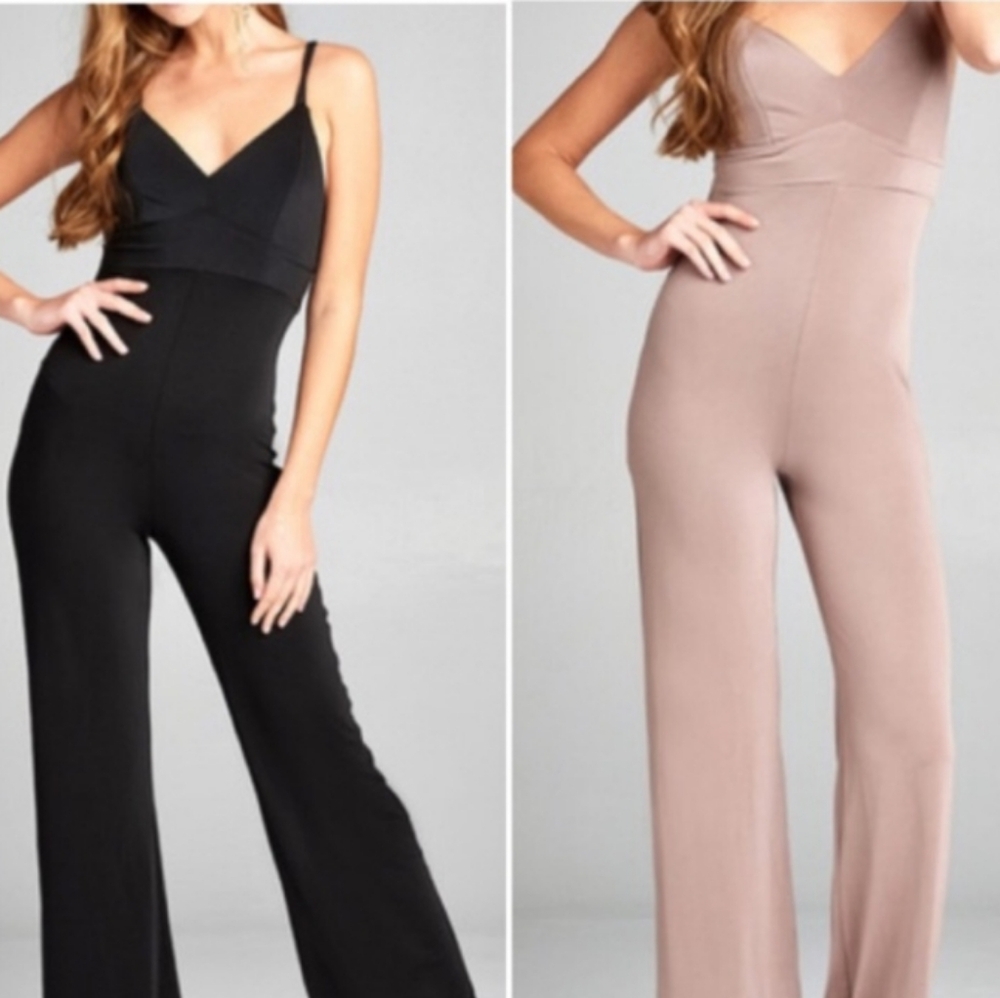V-neck Crossback Jumpsuit